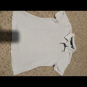 White/grey striped polo from pinehurst resort